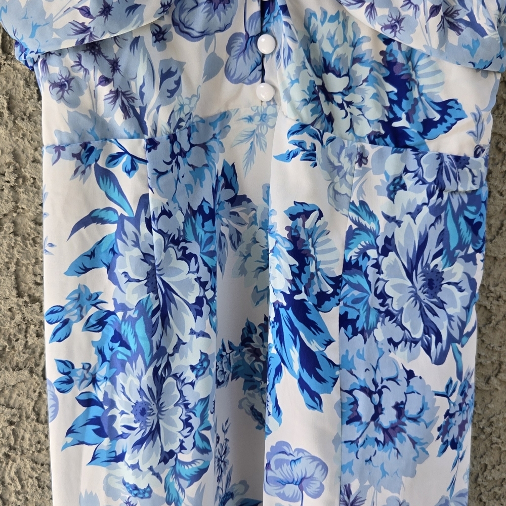 Thats so fetch Blue White Floral Maxi Dress - Picture 5 of 12